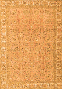 Abstract Orange Contemporary Rug, con1936org