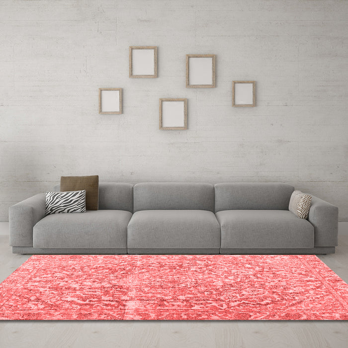 Contemporary Red Washable Rugs