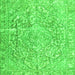 Serging Thickness of Abstract Green Contemporary Rug, con1937grn