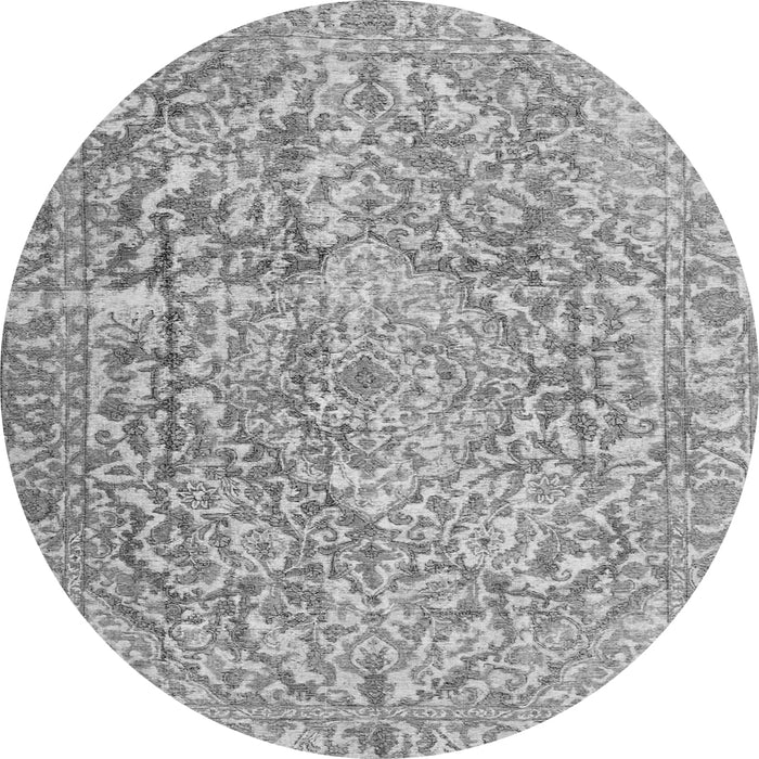 Square Abstract Gray Contemporary Rug, con1937gry