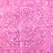 Square Abstract Pink Contemporary Rug, con1937pnk