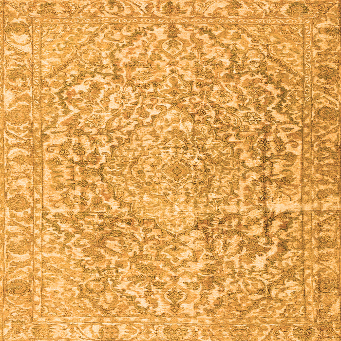 Serging Thickness of Abstract Orange Contemporary Rug, con1937org