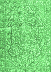 Abstract Emerald Green Contemporary Rug, con1937emgrn