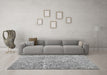 Machine Washable Abstract Gray Contemporary Rug in a Living Room,, wshcon1937gry