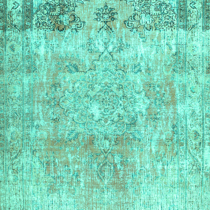 Machine Washable Abstract Turquoise Contemporary Area Rugs, wshcon1938turq