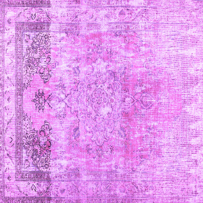 Square Machine Washable Abstract Purple Contemporary Area Rugs, wshcon1938pur