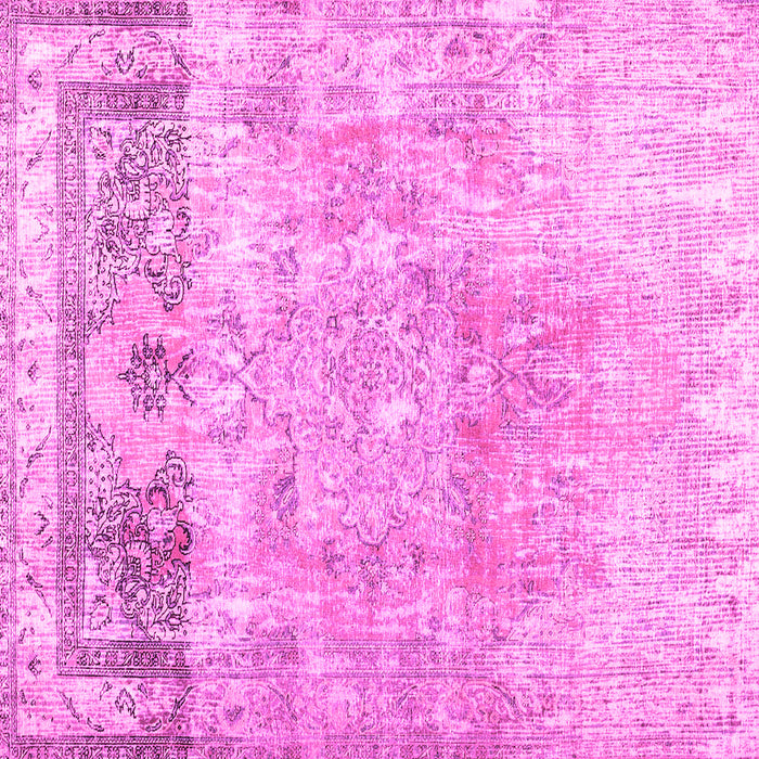 Square Machine Washable Abstract Pink Contemporary Rug, wshcon1938pnk