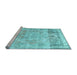 Sideview of Machine Washable Abstract Light Blue Contemporary Rug, wshcon1938lblu