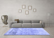 Machine Washable Abstract Blue Contemporary Rug in a Living Room, wshcon1938blu