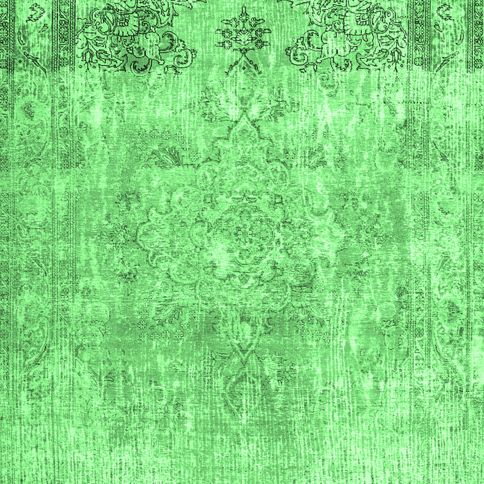 Machine Washable Abstract Emerald Green Contemporary Area Rugs, wshcon1938emgrn