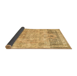 Sideview of Abstract Brown Contemporary Rug, con1938brn
