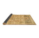 Sideview of Abstract Brown Contemporary Rug, con1938brn