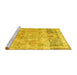 Sideview of Machine Washable Abstract Yellow Contemporary Rug, wshcon1938yw