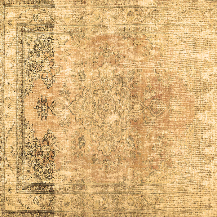 Square Abstract Brown Contemporary Rug, con1938brn