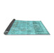 Sideview of Abstract Light Blue Contemporary Rug, con1938lblu