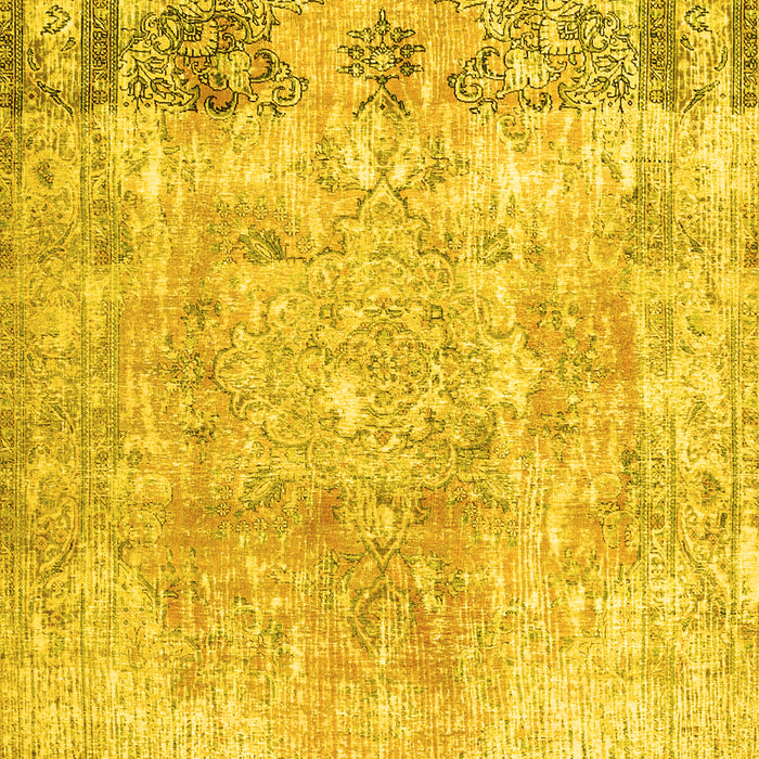 Machine Washable Abstract Yellow Contemporary Rug, wshcon1938yw