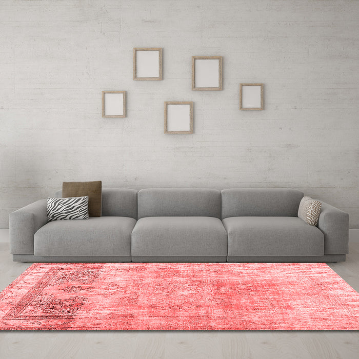 Contemporary Red Washable Rugs