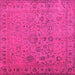 Square Abstract Pink Contemporary Rug, con1939pnk