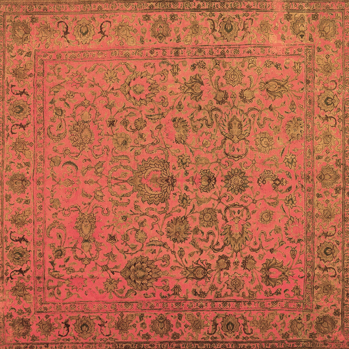 Square Machine Washable Abstract Brown Contemporary Rug, wshcon1939brn