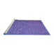 Sideview of Machine Washable Abstract Blue Contemporary Rug, wshcon1939blu