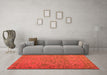 Machine Washable Abstract Orange Contemporary Area Rugs in a Living Room, wshcon1939org