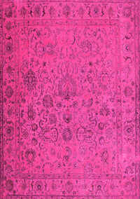 Abstract Pink Contemporary Rug, con1939pnk