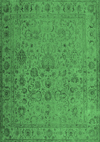 Abstract Emerald Green Contemporary Rug, con1939emgrn