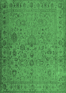 Abstract Emerald Green Contemporary Rug, con1939emgrn