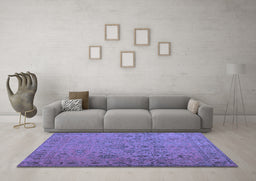 Machine Washable Abstract Blue Contemporary Rug in a Living Room, wshcon1939blu