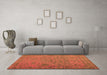 Machine Washable Abstract Brown Contemporary Rug in a Living Room,, wshcon1939brn