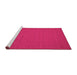 Sideview of Machine Washable Abstract Pink Contemporary Rug, wshcon193pnk