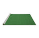 Sideview of Machine Washable Abstract Emerald Green Contemporary Area Rugs, wshcon193emgrn