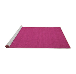 Sideview of Machine Washable Abstract Purple Contemporary Area Rugs, wshcon193pur