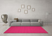 Machine Washable Abstract Pink Contemporary Rug in a Living Room, wshcon193pnk