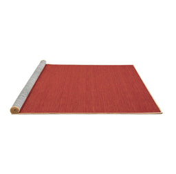 Sideview of Machine Washable Abstract Brown Contemporary Rug, wshcon193brn