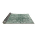 Thickness of Contemporary Grayish Turquoise Green Modern Rug, con1940