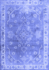 Abstract Blue Contemporary Rug, con1940blu