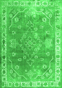 Abstract Green Contemporary Rug, con1940grn