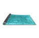 Sideview of Abstract Light Blue Contemporary Rug, con1940lblu