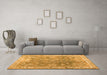 Machine Washable Abstract Orange Contemporary Area Rugs in a Living Room, wshcon1940org