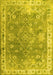 Machine Washable Abstract Yellow Contemporary Rug, wshcon1940yw