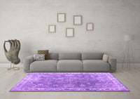 Machine Washable Abstract Purple Contemporary Rug, wshcon1940pur