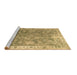 Sideview of Machine Washable Abstract Brown Contemporary Rug, wshcon1940brn