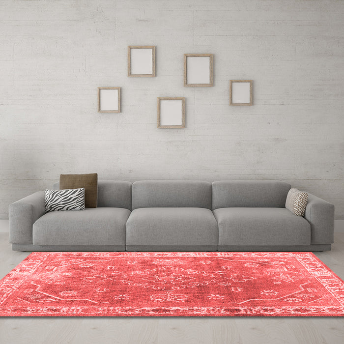 Contemporary Red Washable Rugs