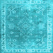 Square Machine Washable Abstract Light Blue Contemporary Rug, wshcon1940lblu