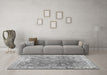 Machine Washable Abstract Gray Contemporary Rug in a Living Room,, wshcon1940gry