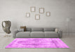 Machine Washable Abstract Pink Contemporary Rug in a Living Room, wshcon1941pnk