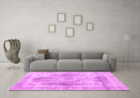 Machine Washable Abstract Pink Contemporary Rug, wshcon1941pnk