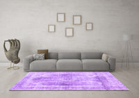 Machine Washable Abstract Purple Contemporary Rug, wshcon1941pur