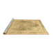 Sideview of Machine Washable Abstract Brown Contemporary Rug, wshcon1941brn